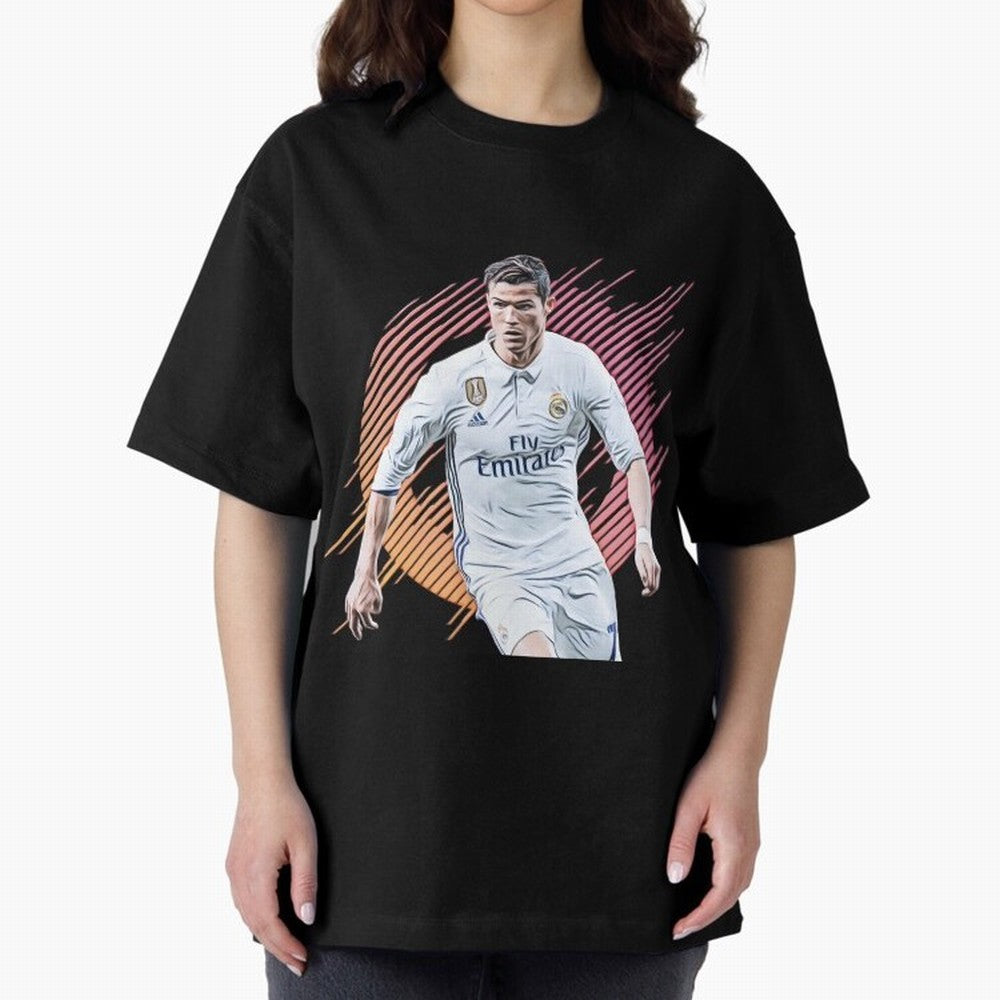 ronaldo christiano Oversized T-Shirt Spotlight FIFA World Cup 2026 USA Canada Mexico Celebrating Haaland and Mbappe, Netherlands Energy, Global Supporter Spirit, Legendary Goals, National Colors and Tournament Celebration; Ideal for Football Dads,