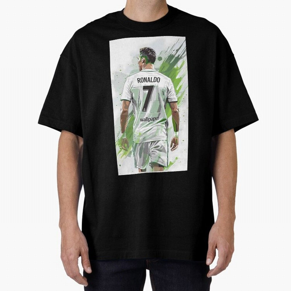 Ronaldo Oversized T-Shirt Share Match Day Hype around FIFA World Cup 2026 USA Canada Mexico, Messi, Neymar and Mbappe, Argentina and Brazil, Sports Nostalgia, International Competition, Famous Players and Unforgettable Victories; Made for Die Hard