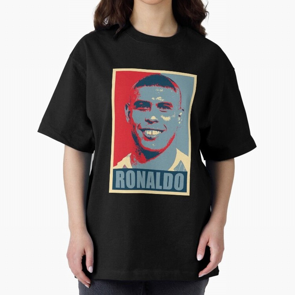 Ronaldo De Lima Hope Oversized T-Shirt Bring a Champion Mindset to Global Football Passion for FIFA World Cup 2026 USA Canada Mexico, Inspired by CR7, England and Germany, Championship Spirit, Famous Goals, Roaring Crowds and International Football