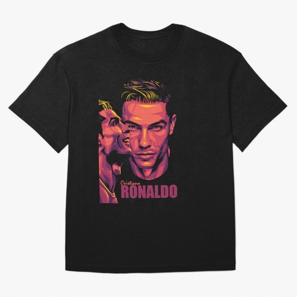Cristiano Ronaldo Glow in the Dark Oversized T-Shirt Relive Legendary Nights from FIFA World Cup 2026 Featuring Haaland and Mbappe, Portugal Energy, Vintage Soccer Flavor, Modern Football Stars, National Flags and Final Night Emotion; Ideal for