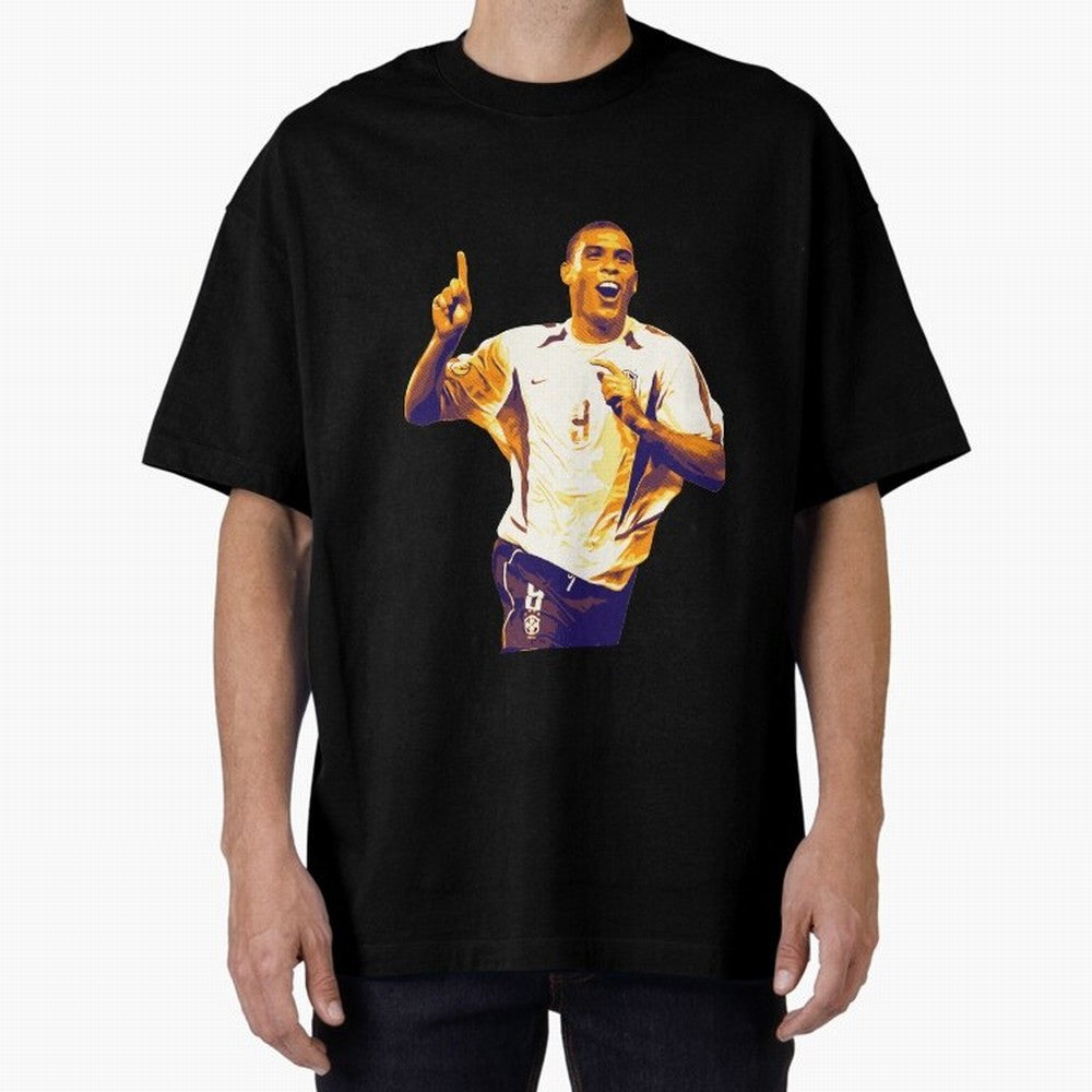 Ronaldo Naz¨¢rio brazil team Oversized T-Shirt Capture Stadium Memories from Global Football Passion for FIFA World Cup 2026 Group Stage, Made for Messi and Cristiano Ronaldo, France, Match Day Excitement, Supporter Culture, Golden Goals and Global