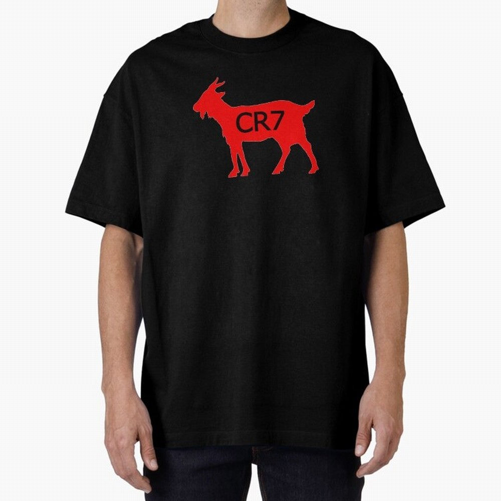 CR7 GOAT Red Oversized T-Shirt Wear the Spirit of Match Day Hype around FIFA World Cup 2026, CR7 and Messi, England, France and Netherlands, Stadium Memories, Football Loyalty, International Chants and Championship Tradition; Perfect for People Who