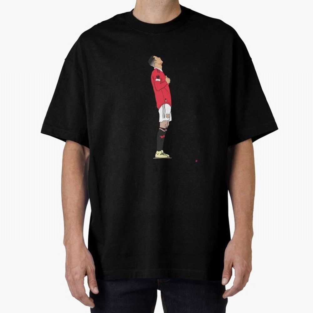 Ronaldo Pose Oversized T-Shirt Show Your Love for FIFA World Cup 2026 Group Stage Driven by CR7 and Messi, England Energy, Stadium Chants, National Pride, Trophy Dreams and Unforgettable Football Memories; Built for Supporters Chasing Trophy