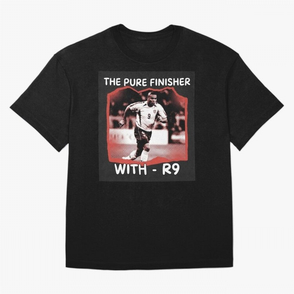 Ronaldo R9 The Pure Finisher Vintage Oversized T-Shirt Show Match Day Excitement for Match Day Hype around FIFA World Cup 2026 Group Stage, Haaland and Mbappe, France, Supporter Pride, Iconic Celebrations, Legendary Names and Global Match Day