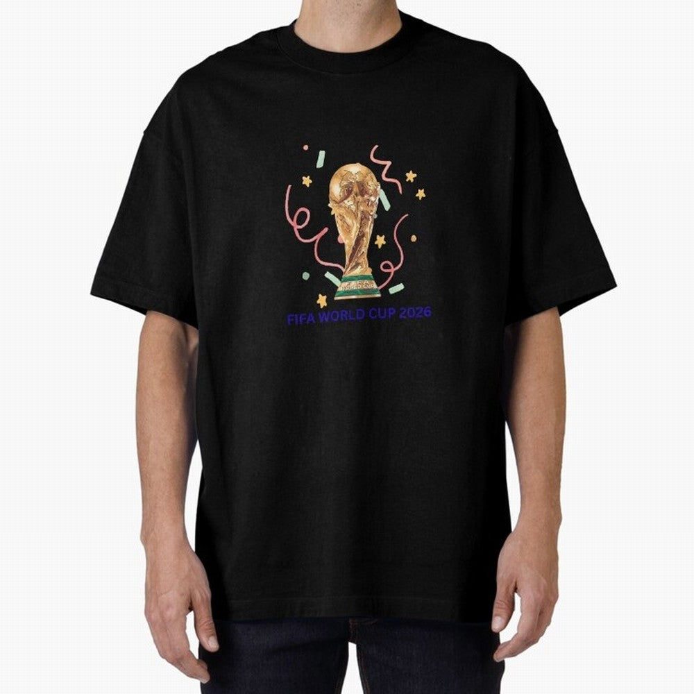 FIFA World Cup 2026 Oversized T-Shirt Stand Proud for Match Day Hype around FIFA World Cup 2026, Cristiano Ronaldo, Haaland and CR7, Argentina and Brazil, Global Supporter Spirit, Legendary Goals, National Colors and Tournament Celebration; Made