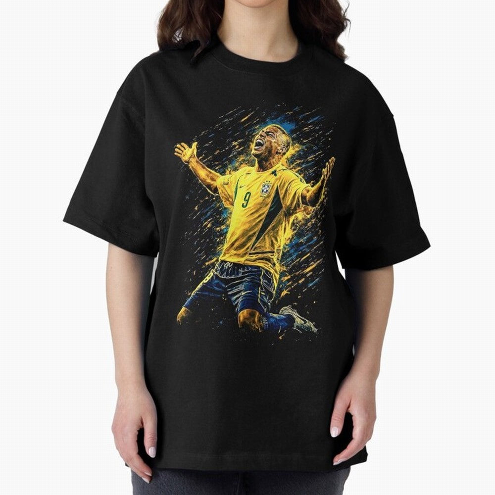 R9 Ronaldo Football Legend Oversized T-Shirt Cheer through Every Moment of FIFA World Cup 2026 USA Canada Mexico Connected to Messi and Cristiano Ronaldo, France Energy, Retro Football Energy, Iconic Rivalries, Trophy Chase Drama and Stadium