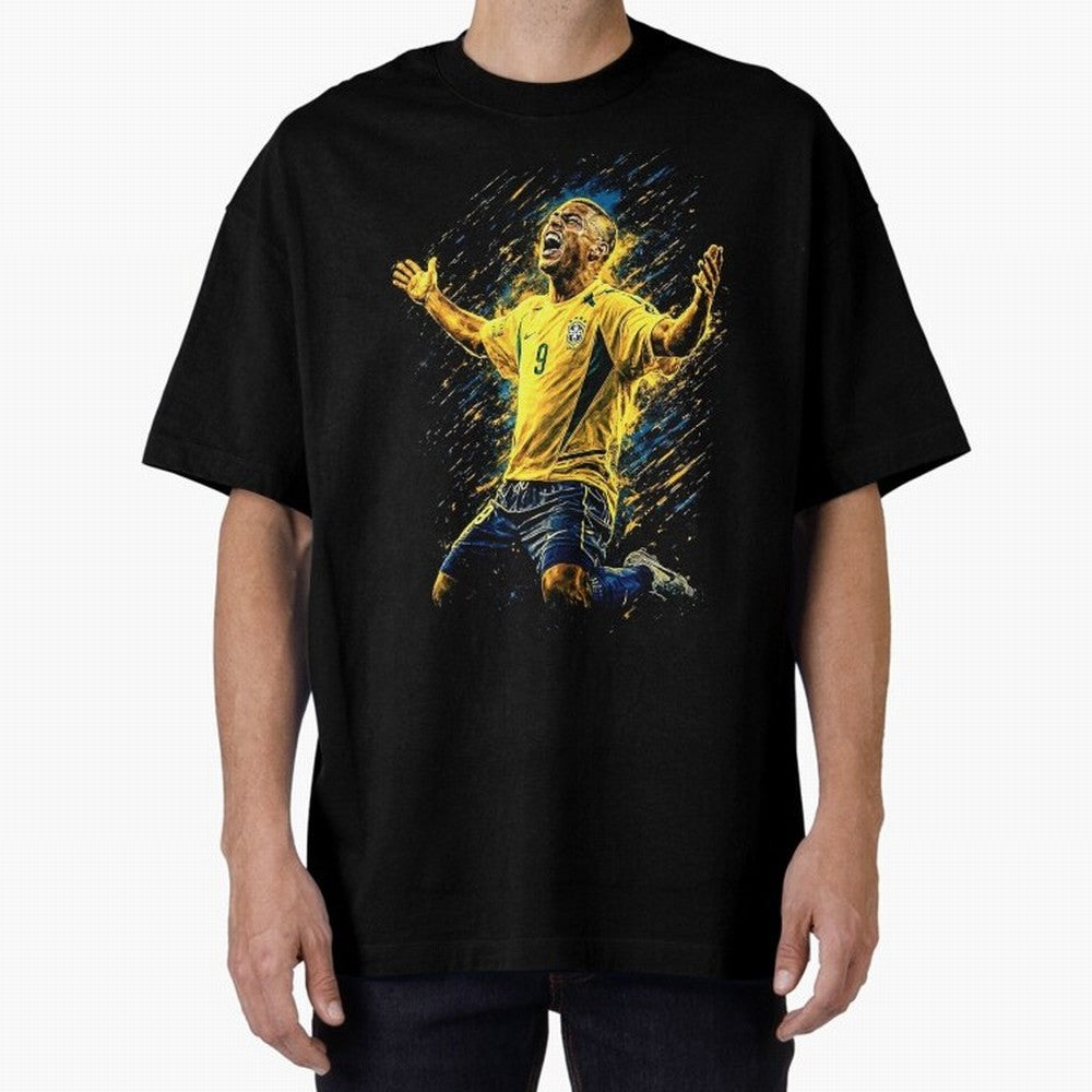 R9 Ronaldo Football Legend Oversized T-Shirt Cheer through Every Moment of FIFA World Cup 2026 USA Canada Mexico Connected to Messi and Cristiano Ronaldo, France Energy, Retro Football Energy, Iconic Rivalries, Trophy Chase Drama and Stadium