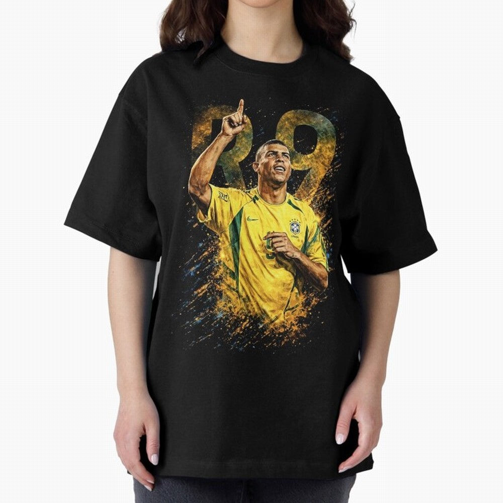 R9 Ronaldo Football Legend Oversized T-Shirt Step into FIFA World Cup 2026 Capturing Messi, CR7 and Mbappe, England and Germany Energy, Soccer Culture, Superstar Moments, National Team Dreams and Competitive Fire; Ideal for Passionate Fans Who Love