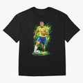 R9 Ronaldo Football Legend Oversized T-Shirt Celebrate Global Passion for FIFA World Cup 2026 USA Canada Mexico for Fans of Neymar, Haaland and Cristiano Ronaldo and England, Bringing Retro Football Energy, Iconic Rivalries, Trophy Chase Drama and