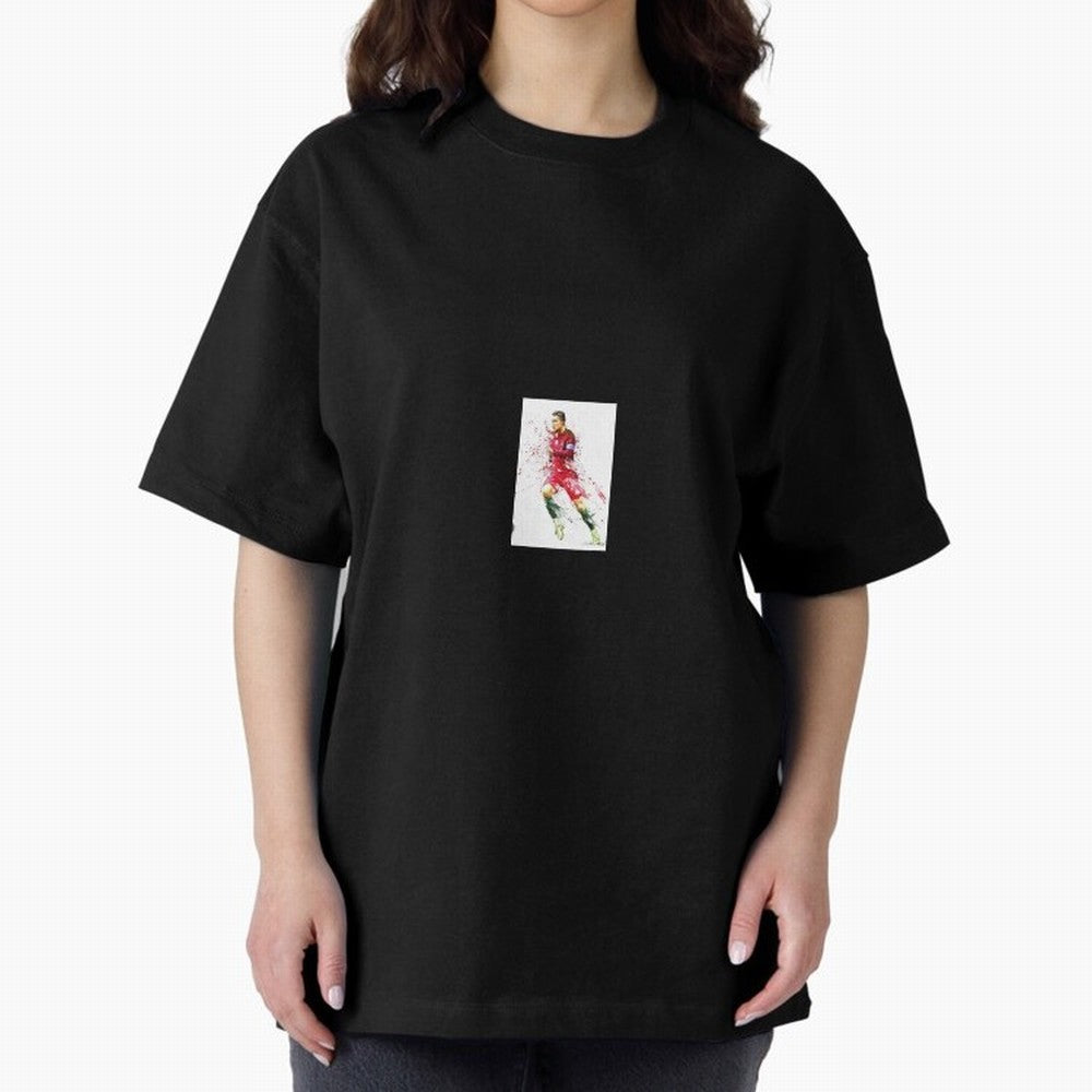 Ronaldo sticker Oversized T-Shirt Relive the Noise and Pride of Match Day Hype around FIFA World Cup 2026 USA Canada Mexico, Messi, Neymar and Mbappe, France and Portugal, Football Festival Excitement, Trophy Ambitions, Country Rivalries and Star