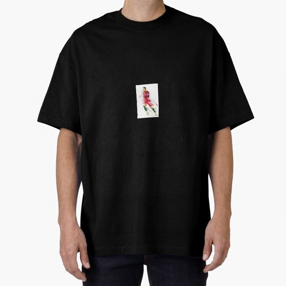 Ronaldo sticker Oversized T-Shirt Relive the Noise and Pride of Match Day Hype around FIFA World Cup 2026 USA Canada Mexico, Messi, Neymar and Mbappe, France and Portugal, Football Festival Excitement, Trophy Ambitions, Country Rivalries and Star