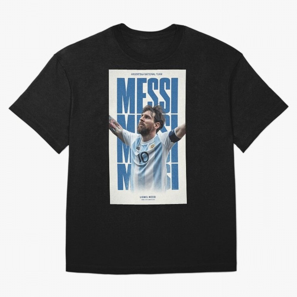 Messi Champion Graphic Oversized T-Shirt Carry the Dream of Match Day Hype around FIFA World Cup 2026 USA Canada Mexico, Cristiano Ronaldo, Spain and Netherlands, Champion Mindset, Group Stage Buzz, Knockout Tension and Passionate Fan Culture;