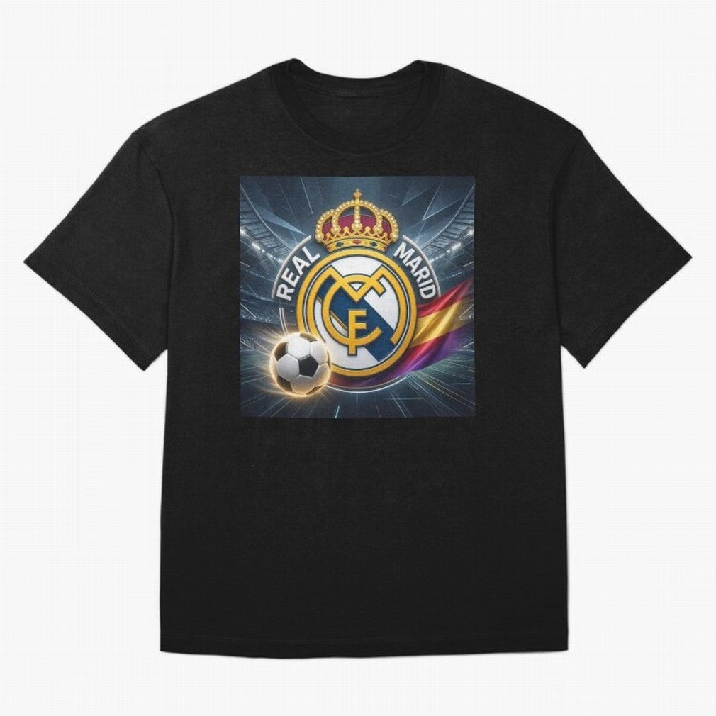 Real Madrid's ball Oversized T-Shirt Enjoy the FIFA World Cup 2026 USA Canada Mexico Journey through Cristiano Ronaldo Highlights, France and Portugal Pride, Football Passion, Legendary Performances, Festival Vibes and Supporter Community; Made for