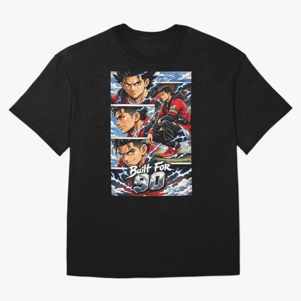 Built for 90 ¨C Anime Streetwear Football Art Oversized T-Shirt Celebrate Every Goal in Global Football Passion for FIFA World Cup 2026 USA Canada Mexico, Inspired by Neymar, Haaland and Cristiano Ronaldo, France, Football History, Final Match
