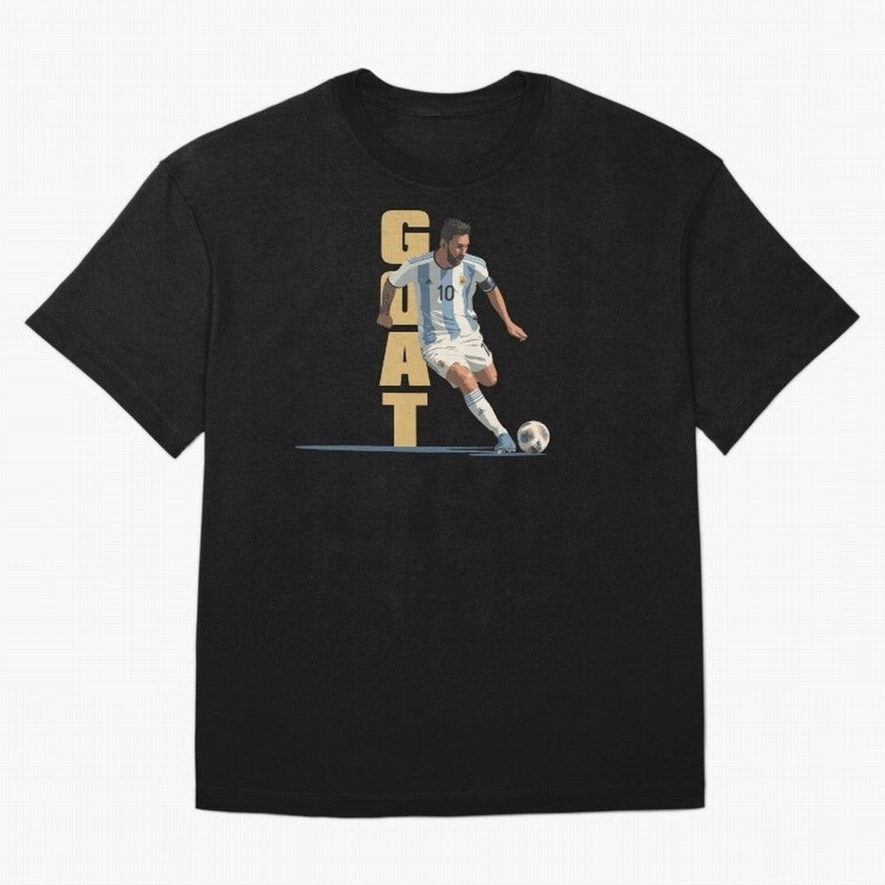 Messi in action GOAT Minimalist Graphic Oversized T-Shirt Turn Every Weekend Toward Match Day Hype around FIFA World Cup 2026 Group Stage, Cristiano Ronaldo, Haaland and CR7, Brazil, Portugal and Argentina, Supporter Pride, Iconic Celebrations,
