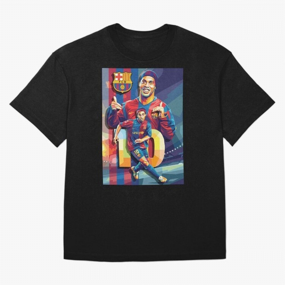 Ronaldinho Oversized T-Shirt Follow the Road to FIFA World Cup 2026 USA Canada Mexico Capturing Messi, Neymar and Mbappe, Spain Energy, Championship Spirit, Famous Goals, Roaring Crowds and International Football Unity; Created for Match Day