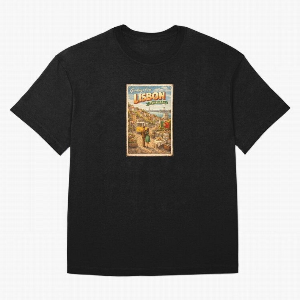 lisbon Oversized T-Shirt Celebrate Unforgettable Nights in Global Football Passion for FIFA World Cup 2026 Group Stage, Built around CR7 and Messi, Brazil, Portugal and Argentina, Football Passion, Legendary Performances, Festival Vibes and