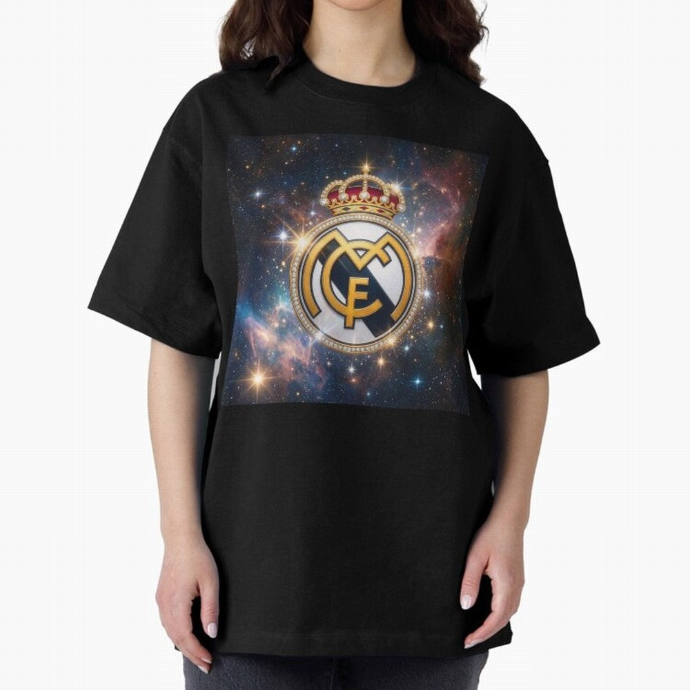 The Real Madrid Galaxy Oversized T-Shirt Join Supporters Worldwide for FIFA World Cup 2026 Spirit, Celebrating Argentina, Cristiano Ronaldo, Haaland and CR7, Vintage Soccer Flavor, Modern Football Stars, National Flags and Final Night Emotion;