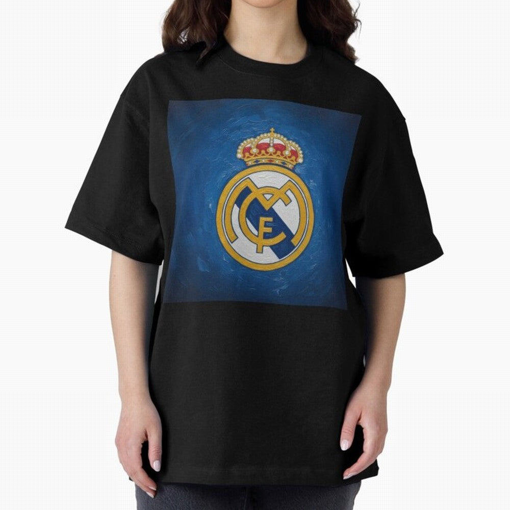 Real Madrid FC - Painting Oversized T-Shirt Back the Journey through FIFA World Cup 2026 Group Stage for Fans of Haaland and Mbappe and Spain, Bringing Champion Mindset, Group Stage Buzz, Knockout Tension and Passionate Fan Culture; Perfect for