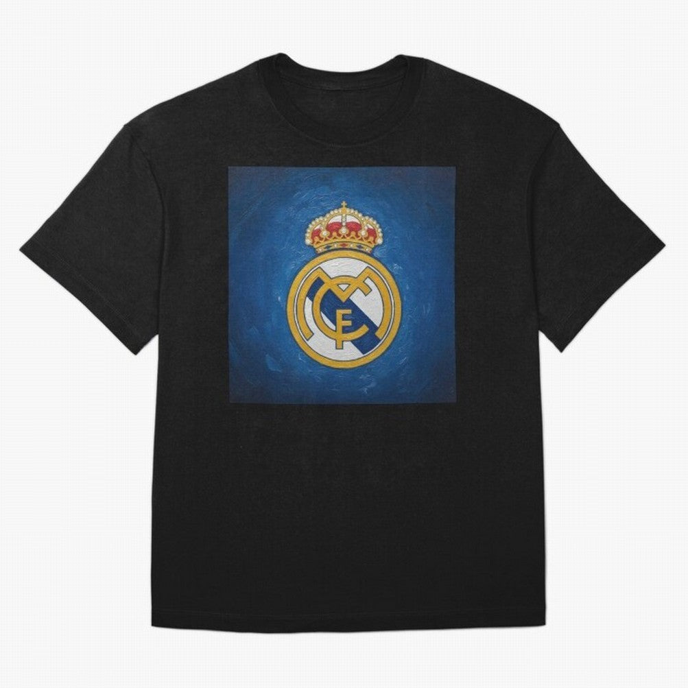 Real Madrid FC - Painting Oversized T-Shirt Back the Journey through FIFA World Cup 2026 Group Stage for Fans of Haaland and Mbappe and Spain, Bringing Champion Mindset, Group Stage Buzz, Knockout Tension and Passionate Fan Culture; Perfect for