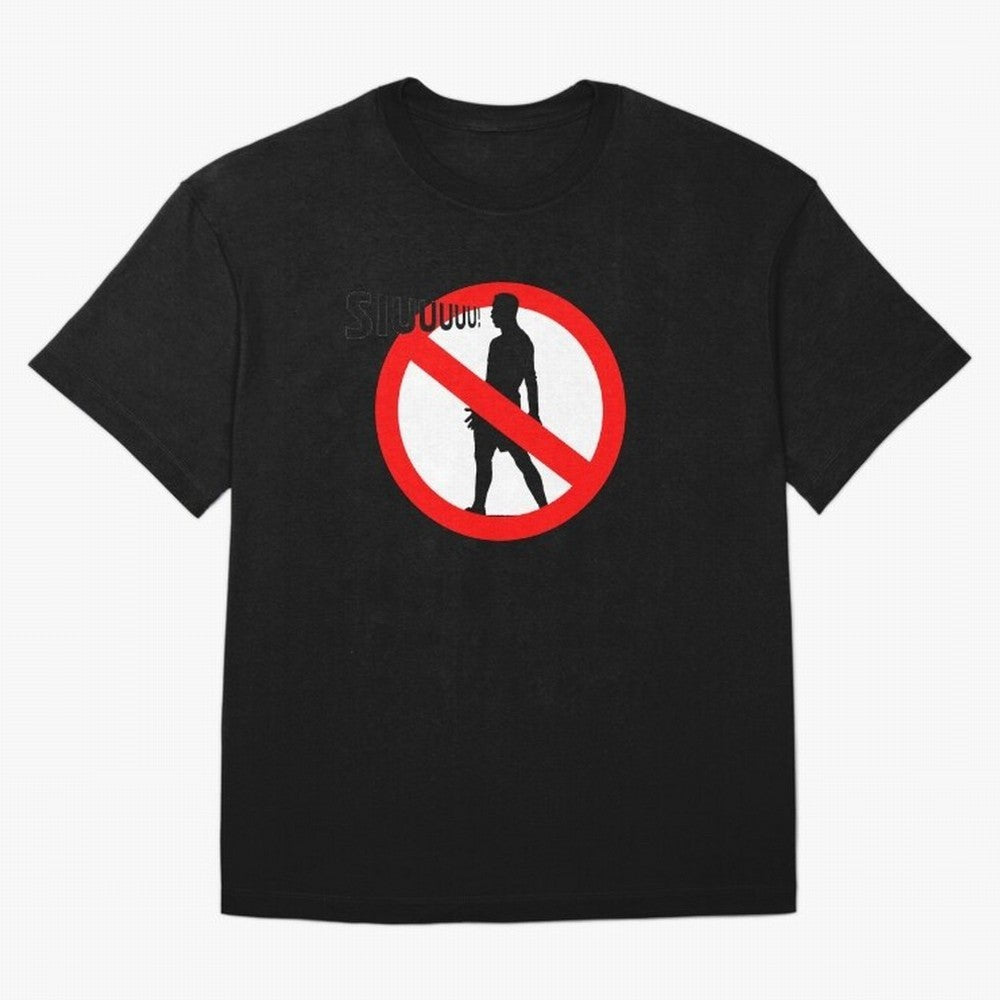 No Siiuuu Funny Soccer Meme Design Oversized T-Shirt Celebrate the Road through Match Day Hype around FIFA World Cup 2026 Group Stage, Messi, Neymar and Mbappe, Spain, Classic Soccer Heritage, Championship Pressure, Fan Loyalty and International