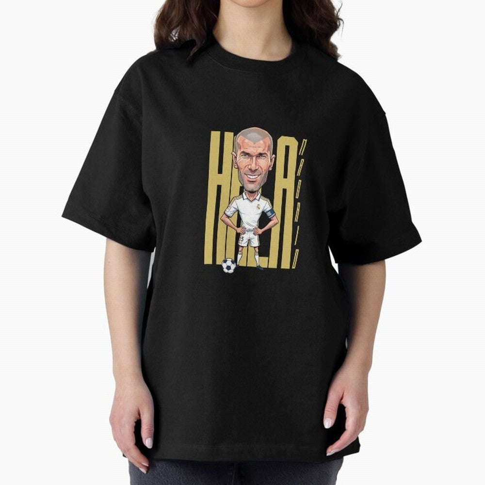 Caricature of Zin¨¦dine Zidane Hala Madrid Oversized T-Shirt Enjoy the Biggest Football Party of Global Football Passion for FIFA World Cup 2026, Made for Mbappe and Neymar, Netherlands, Soccer Culture, Superstar Moments, National Team Dreams and