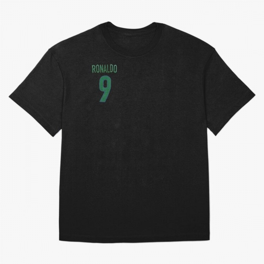 Ronaldo 9 Brazil Back of the shirt Oversized T-Shirt Bring Retro Soccer Energy to the FIFA World Cup 2026 USA Canada Mexico Journey through Messi, CR7 and Mbappe Highlights, Portugal, Spain and Germany Pride, Stadium Memories, Football Loyalty,