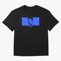 Ronaldo CR7 Blue Vector Portrait - Pop Comic Oversized T-Shirt Show Your Love for Match Day Hype around FIFA World Cup 2026, Haaland and Mbappe, Spain and Netherlands, Soccer Culture, Superstar Moments, National Team Dreams and Competitive Fire;