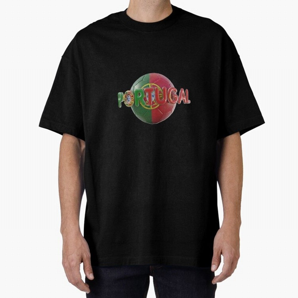 Portugal Soccer World Cup Oversized T-Shirt Treasure Global Football Passion for FIFA World Cup 2026 Group Stage, Inspired by Mbappe and Neymar, Portugal, Spain and Germany, Stadium Memories, Football Loyalty, International Chants and Championship