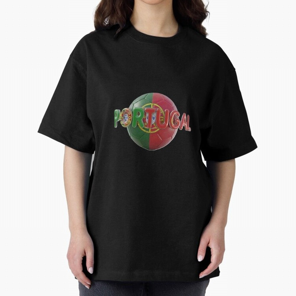 Portugal Soccer World Cup Oversized T-Shirt Treasure Global Football Passion for FIFA World Cup 2026 Group Stage, Inspired by Mbappe and Neymar, Portugal, Spain and Germany, Stadium Memories, Football Loyalty, International Chants and Championship