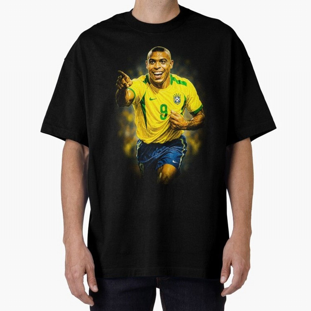 Ronaldo Naz¨¢rio Oversized T-Shirt Bring FIFA World Cup 2026 Group Stage for Fans of Messi and Argentina, France and Brazil, Bringing Championship Spirit, Famous Goals, Roaring Crowds and International Football Unity; Ideal for Fans Who Follow