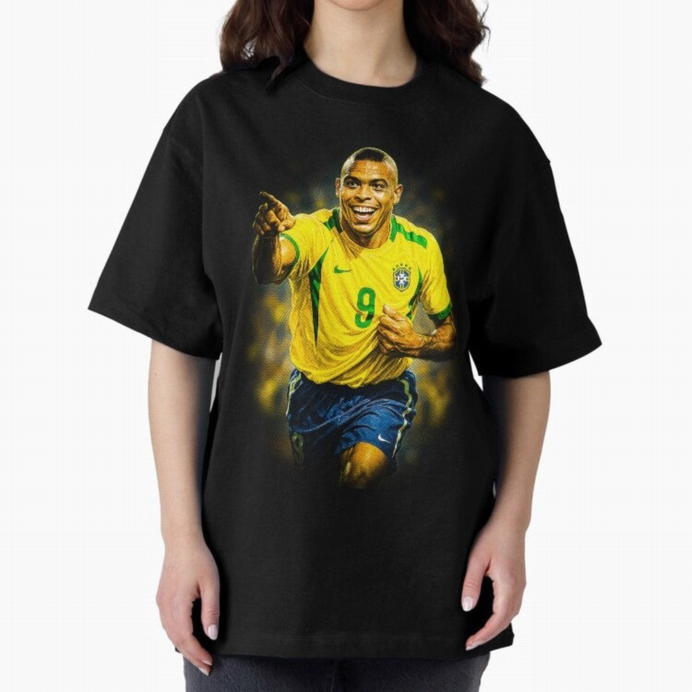 Ronaldo Naz¨¢rio Oversized T-Shirt Bring FIFA World Cup 2026 Group Stage for Fans of Messi and Argentina, France and Brazil, Bringing Championship Spirit, Famous Goals, Roaring Crowds and International Football Unity; Ideal for Fans Who Follow