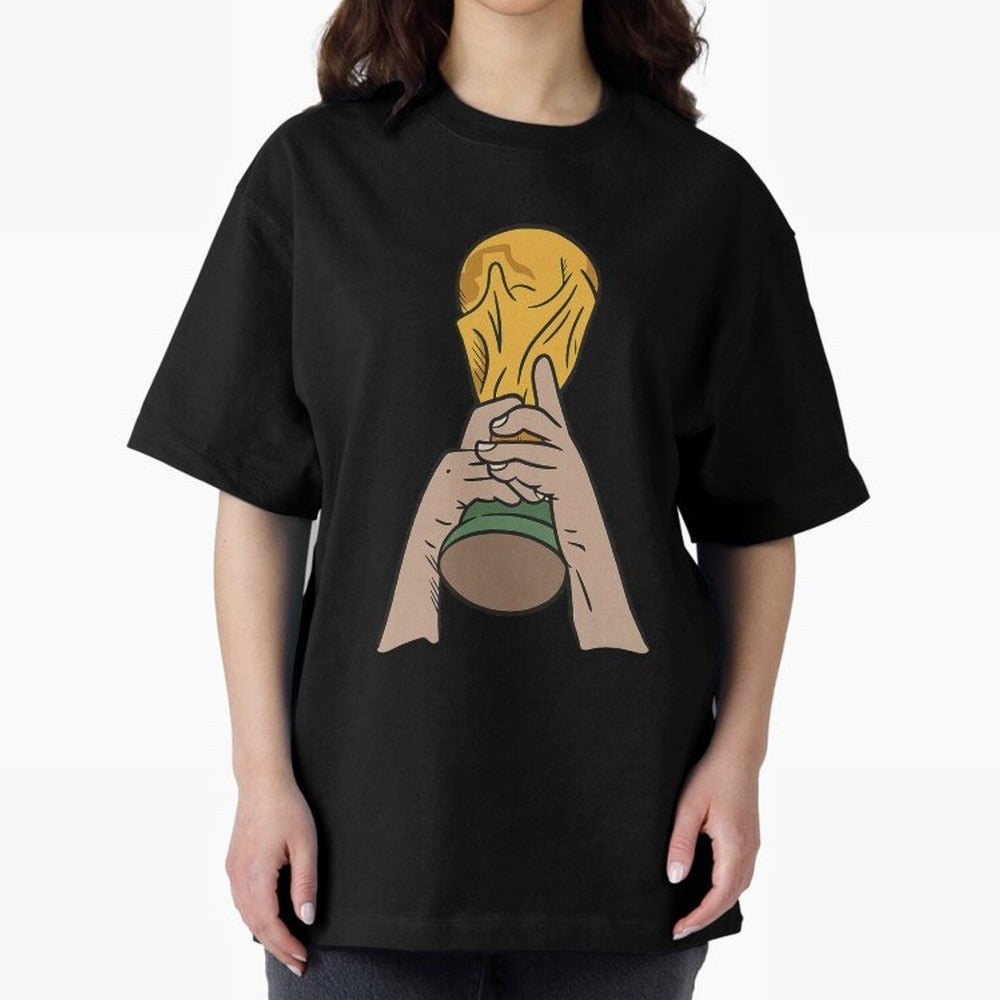 Trophy Oversized T-Shirt Bring Home the FIFA World Cup 2026 Group Stage Journey through Cristiano Ronaldo Highlights, Spain and Netherlands Pride, Worldwide Fan Energy, Dramatic Goals, Stadium Lights and Championship Celebrations; Created for Match