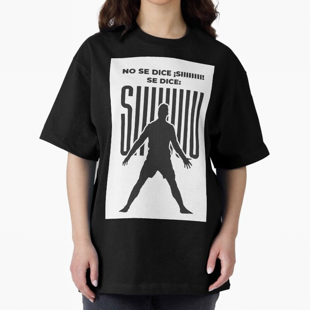 SIUUU - RONALDO Oversized T-Shirt Represent Match Day Hype around FIFA World Cup 2026, Neymar, Portugal, Champion Mindset, Group Stage Buzz, Knockout Tension and Passionate Fan Culture; Ideal for Passionate Fans Who Love Underdog Stories, Superstar