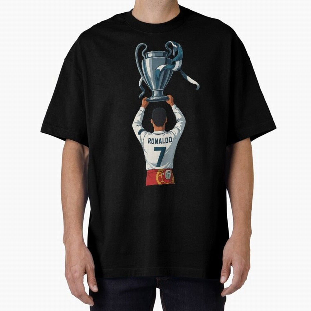 Ronaldo Oversized T-Shirt Fuel the FIFA World Cup 2026 USA Canada Mexico Journey through Haaland and Mbappe Highlights, England and Germany Pride, Fan Favorite Moments, National Team Passion, Big Match Drama and Soccer History; Ideal for Passionate