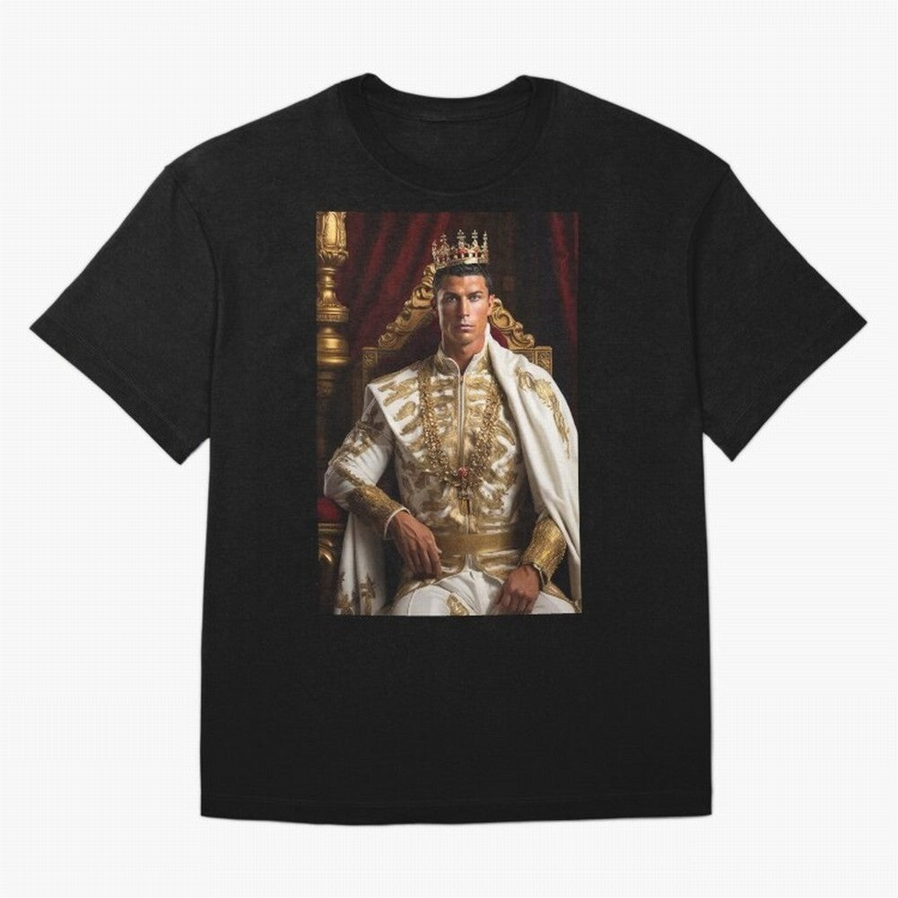 Ronaldo king Oversized T-Shirt Back the Journey through Match Day Hype around FIFA World Cup 2026 USA Canada Mexico, Messi and Cristiano Ronaldo, Netherlands, Sports Nostalgia, International Competition, Famous Players and Unforgettable Victories;