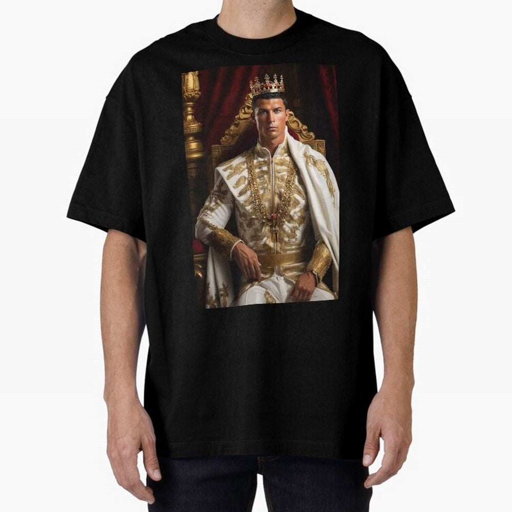 Ronaldo king Oversized T-Shirt Back the Journey through Match Day Hype around FIFA World Cup 2026 USA Canada Mexico, Messi and Cristiano Ronaldo, Netherlands, Sports Nostalgia, International Competition, Famous Players and Unforgettable Victories;
