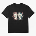 Two Funny Cats with Ronaldo Vibes ¨C Cute Football & Animal Art Oversized T-Shirt Bring a Vintage Feel to the FIFA World Cup 2026 Group Stage Journey through Messi, CR7 and Mbappe Highlights, Argentina, France and Brazil Pride, Supporter Pride,