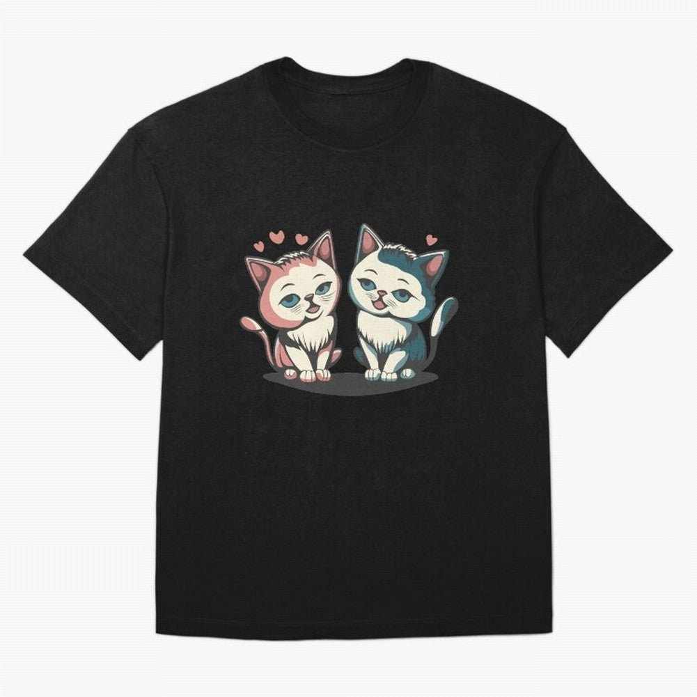 Two Funny Cats with Ronaldo Vibes ¨C Cute Football & Animal Art Oversized T-Shirt Bring a Vintage Feel to the FIFA World Cup 2026 Group Stage Journey through Messi, CR7 and Mbappe Highlights, Argentina, France and Brazil Pride, Supporter Pride,