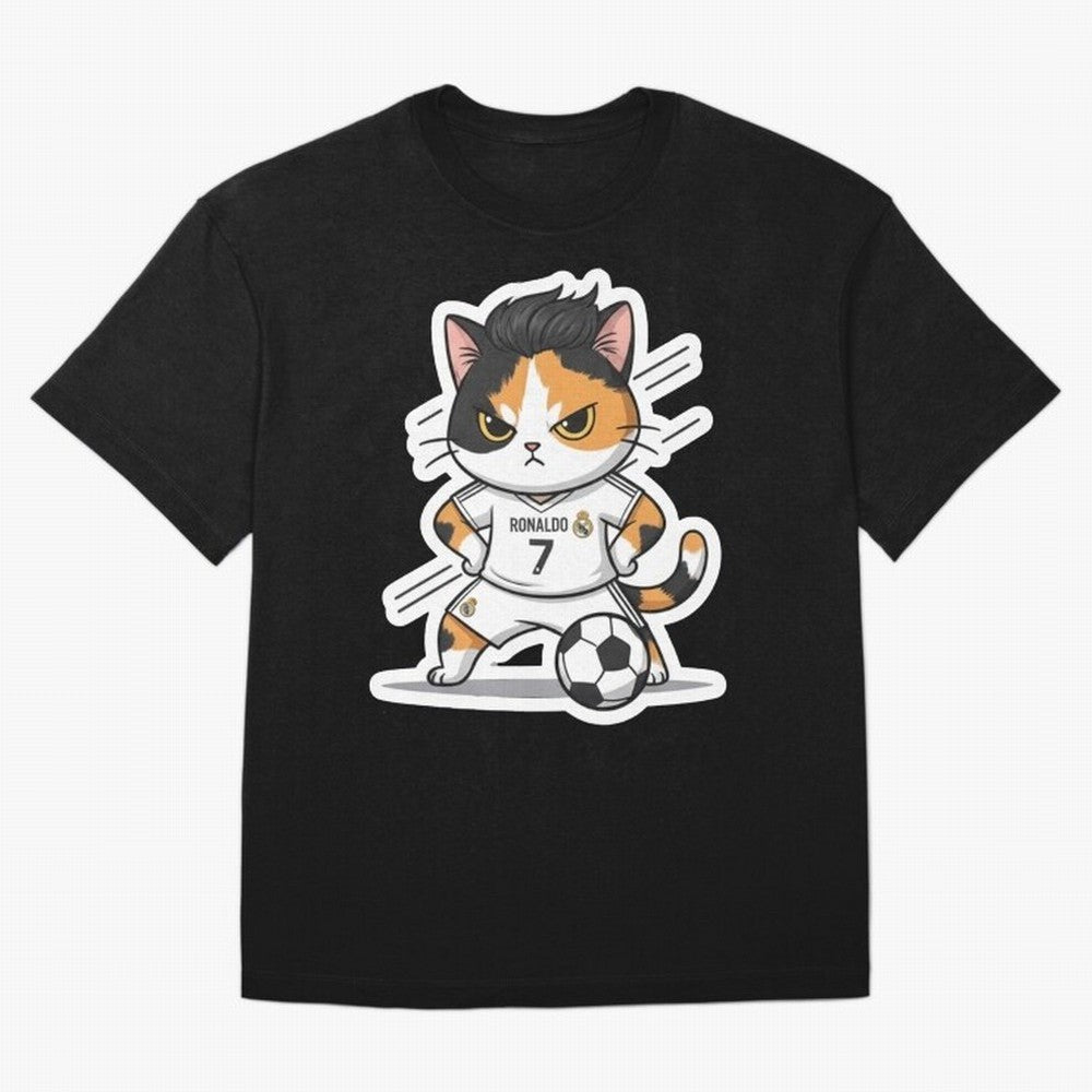 Kitten - Ronaldo | Real madrid Oversized T-Shirt Elevate Global Football Passion for FIFA World Cup 2026 USA Canada Mexico, with Mbappe, France and Portugal, Classic Soccer Heritage, Championship Pressure, Fan Loyalty and International Pride; Ideal