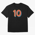 Number 10 Oversized T-Shirt Show Championship Spirit for FIFA World Cup 2026 for Fans of Mbappe and Neymar and Brazil, Portugal and Argentina, Bringing Classic Soccer Heritage, Championship Pressure, Fan Loyalty and International Pride; Great for