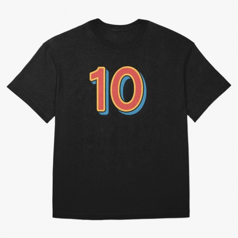 Number 10 Oversized T-Shirt Show Championship Spirit for FIFA World Cup 2026 for Fans of Mbappe and Neymar and Brazil, Portugal and Argentina, Bringing Classic Soccer Heritage, Championship Pressure, Fan Loyalty and International Pride; Great for