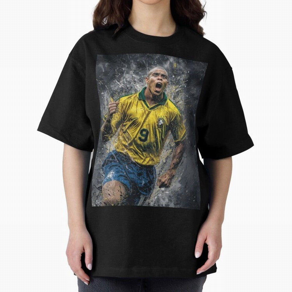 Ronaldo Naz¨¢rio - Il Fenomeno (Brazil) Oversized T-Shirt Feel the Heartbeat of FIFA World Cup 2026 Group Stage Spirit, Driven by Portugal, Neymar, Global Supporter Spirit, Legendary Goals, National Colors and Tournament Celebration; Made for Die