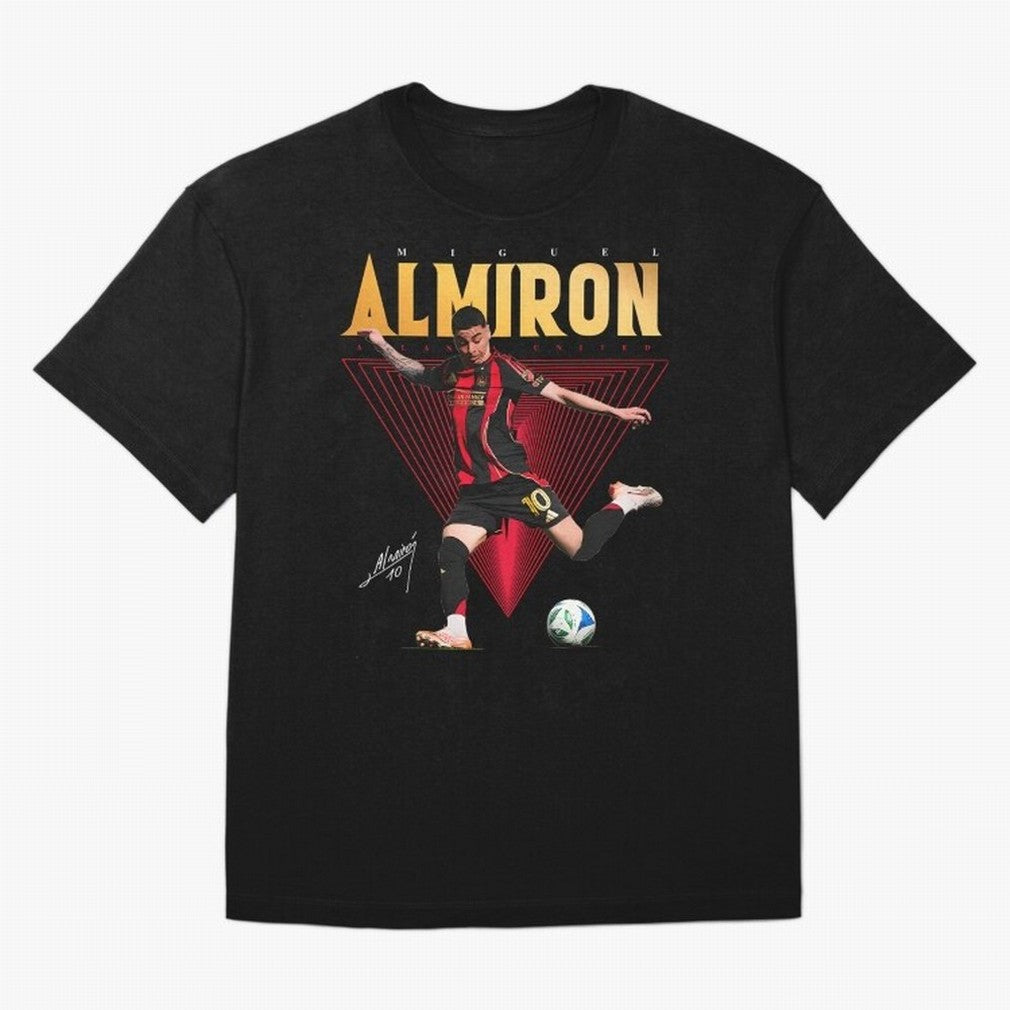 Miguel Almiron Atlanta United FC Oversized T-Shirt Capture FIFA World Cup 2026 Group Stage Filled with CR7, France and Portugal Energy, Goal Celebration Energy, Supporter Heritage, Football Icons and Worldwide Tournament Joy; Great for Watch