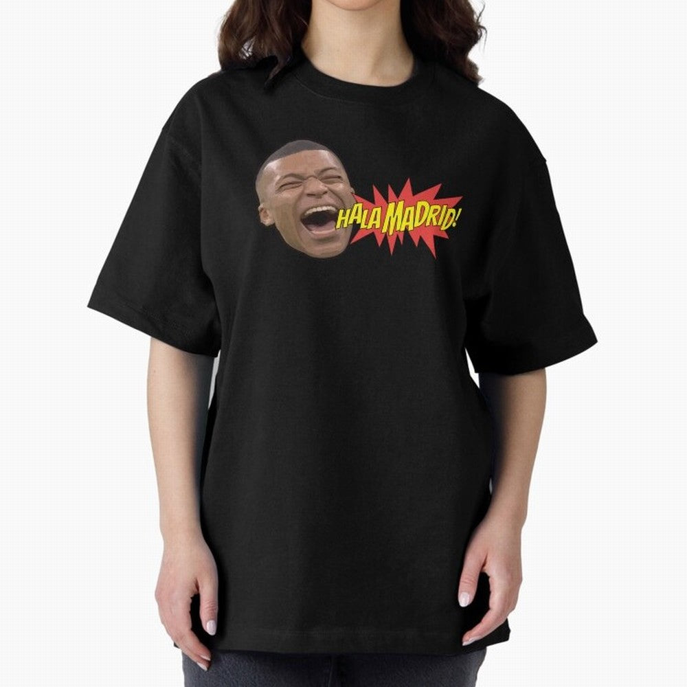 Real Madrid - Kylian Mbapp¨¦ Hala Madrid Oversized T-Shirt Honor Champions and Dreams in the FIFA World Cup 2026 Group Stage Journey through Messi, CR7 and Mbappe Highlights, Germany Pride, Classic Soccer Heritage, Championship Pressure, Fan