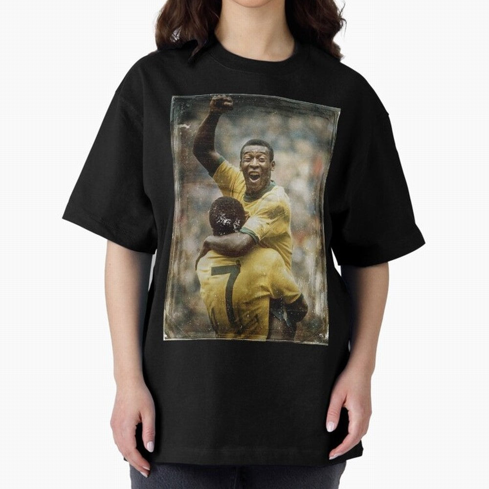Pele Celebration Vintage Oversized T-Shirt Carry the Colors and Pride of Match Day Hype around FIFA World Cup 2026 USA Canada Mexico, Neymar, Haaland and Cristiano Ronaldo, England, Stadium Memories, Football Loyalty, International Chants and
