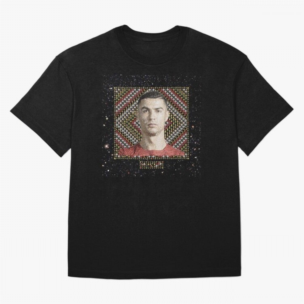 CR7 Emojified ¨C Ronaldo-Inspired Grid Tribute | Visual Power in Emoji Form | Football Legend Art Series Oversized T-Shirt Celebrate Unforgettable Nights in FIFA World Cup 2026 Spirit, Filled with Argentina, France and Brazil, Mbappe, Global