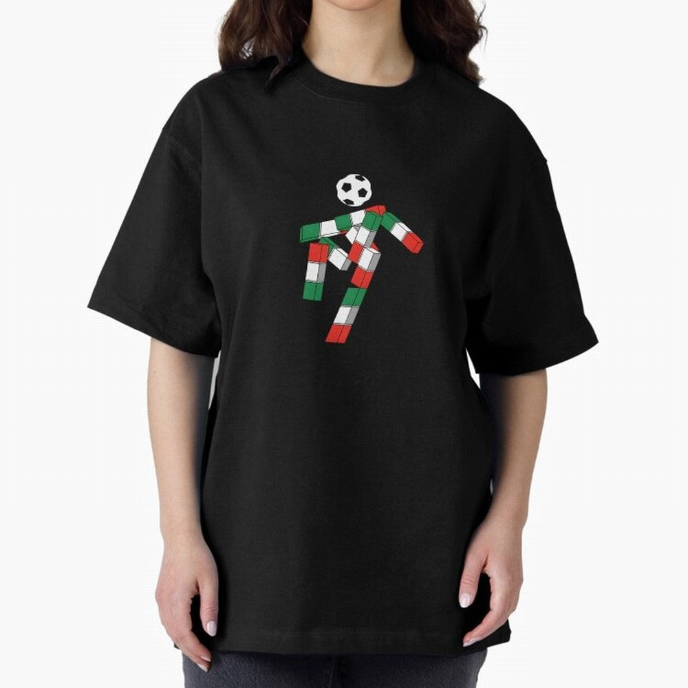 Ciao - World Cup 90' Mascote Logo Oversized T-Shirt Create FIFA World Cup 2026 Group Stage for Fans of Messi, Neymar and Mbappe and Argentina and Brazil, Bringing Football History, Final Match Energy, Crowd Noise and Once in a Lifetime Moments;