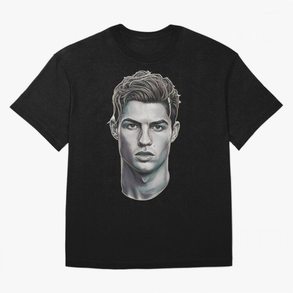Ronaldo drawing 2008 Oversized T-Shirt Relive Legendary Nights from FIFA World Cup 2026 Group Stage Filled with Messi, CR7 and Mbappe, Netherlands Energy, Championship Spirit, Famous Goals, Roaring Crowds and International Football Unity; Ideal for