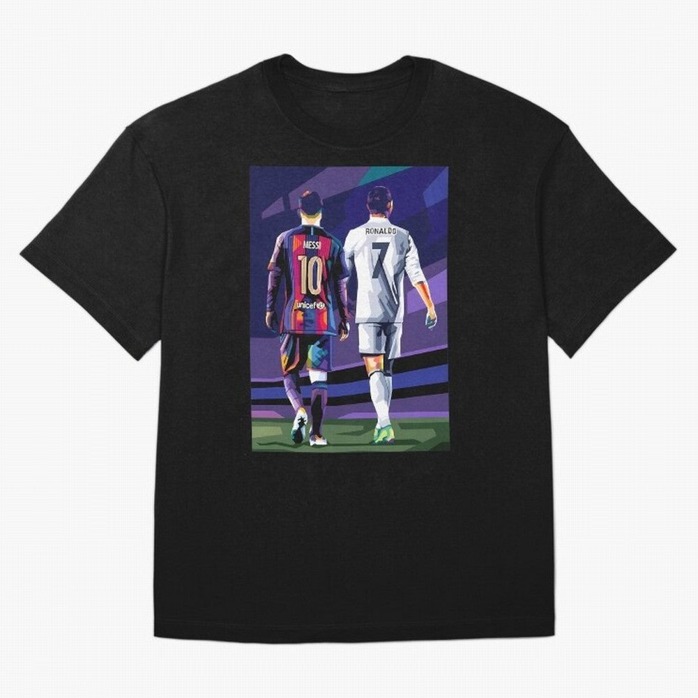 Ronaldo And Messi Oversized T-Shirt Fuel Your Fan Pride for the FIFA World Cup 2026 Journey through Messi and Cristiano Ronaldo Highlights, Argentina and Brazil Pride, Vintage Soccer Flavor, Modern Football Stars, National Flags and Final Night